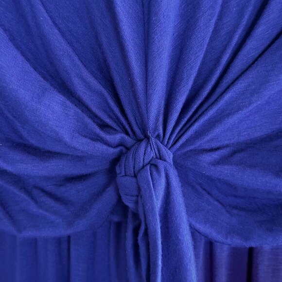 INC Large Sleeveless Jumpsuit Rayon Blend Royal Blue Cross-Straps & Knot Detail - Picture 5 of 14